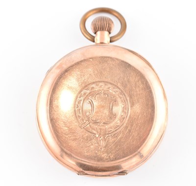 Lot 142 - 9K GOLD CHRONOGRAPH POCKET WATCH AF