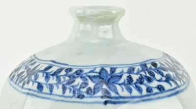 Lot 62 - YUAN BLUE AND WHITE MEIPING VASE 元 青花牡丹八方梅瓶