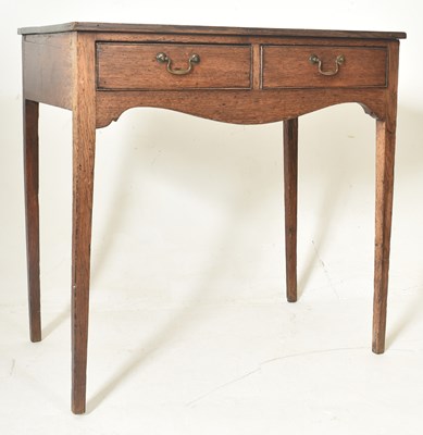 Lot 288 - GEORGE III 19TH CENTURY OAK TWO DRAWER WRITING TABLE DESK