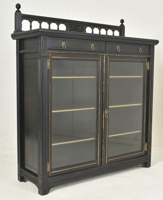 Lot 281 - GILLOWS & CO - AESTHETIC MOVEMENT EBONISED & GILT WOOD BOOKCASE