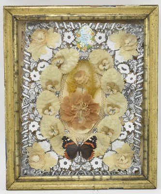 Lot 42 - EARLY 20TH CENTURY EDWARDIAN MARITAL SHADOWBOX DISPLAY