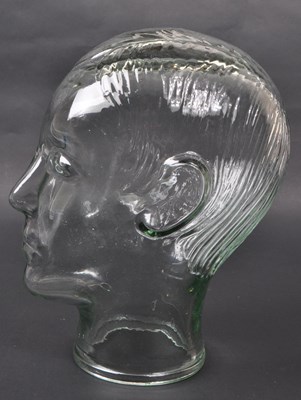 Lot 42 - 20TH CENTURY PRESSED GLASS BUST HEAD