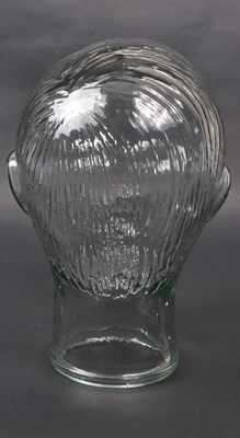 Lot 42 - 20TH CENTURY PRESSED GLASS BUST HEAD