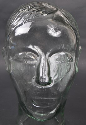 Lot 42 - 20TH CENTURY PRESSED GLASS BUST HEAD