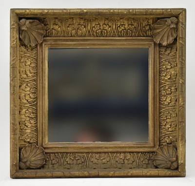 Lot 534 - 19TH CENTURY VICTORIAN GILT AND GESSO CASSETTA MIRROR