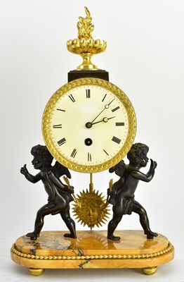 Lot 20 - MALLETT & SON, LONDON - 19TH CENTURY GARNITURE DE CHEMINEE - MANTEL CLOCK