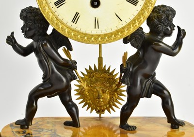 Lot 20 - MALLETT & SON, LONDON - 19TH CENTURY GARNITURE DE CHEMINEE - MANTEL CLOCK