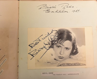 Lot 140 - AUTOGRAPHS - 1920S ALBUM OF RUGBY, SINGERS & RADIO STARS
