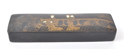 Lot 262 - VINTAGE 20TH CENTURY CHINESE LACQUERED PEN BOX