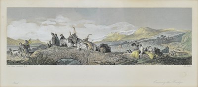 Lot 282 - AFTER EDWIN LANDSEER - CROSSING THE BRIDGE - PROOF ENGRAVING