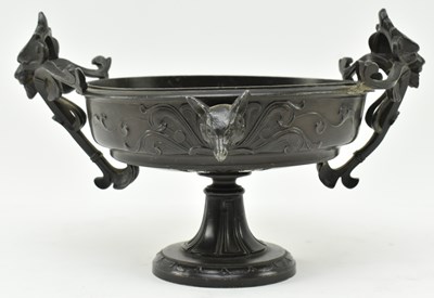 Lot 85 - VICTORIAN GRAND TOUR LATE 19TH CENTURY BRONZE TAZZA URN