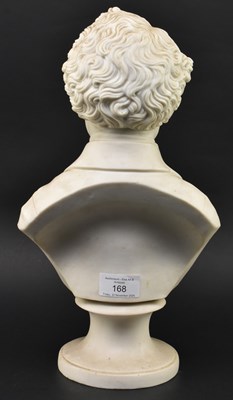 Lot 168 - VICTORIAN LATE 19TH CENTURY PARIAN WARE BUST OF CHARLES DICKENS