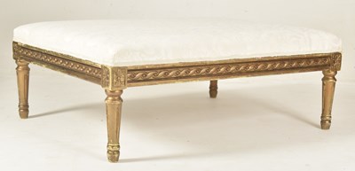 Lot 348 - 19TH CENTURY VICTORIAN GILT WOOD OTTOMAN FOOTSTOOL