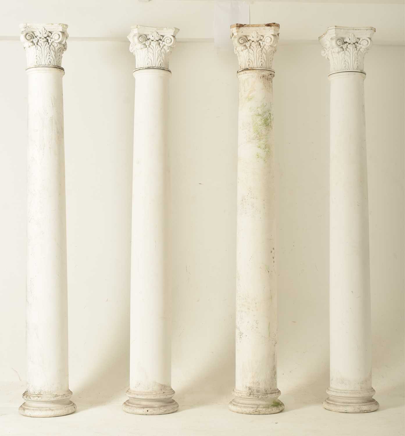 Lot 505 - ARCHITECTURAL WOOD PLASTER & RESIN NEOCLASSICAL INSPIRED COLUMN PILLARS