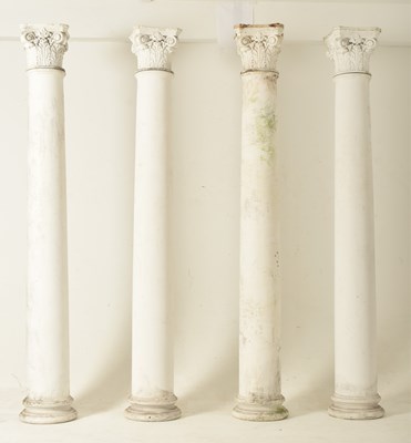 Lot 505 - ARCHITECTURAL WOOD PLASTER & RESIN NEOCLASSICAL INSPIRED COLUMN PILLARS