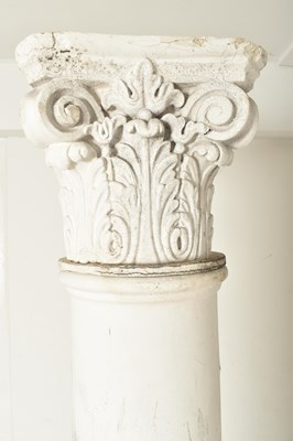 Lot 505 - ARCHITECTURAL WOOD PLASTER & RESIN NEOCLASSICAL INSPIRED COLUMN PILLARS