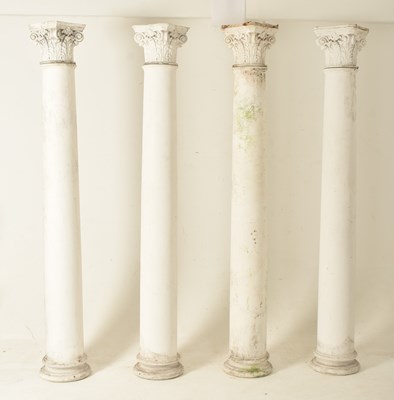 Lot 505 - ARCHITECTURAL WOOD PLASTER & RESIN NEOCLASSICAL INSPIRED COLUMN PILLARS