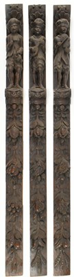 Lot 313 - THREE BELIEVED DUTCH CONTINENTAL HAND CARVED OAK WOOD APPLIQUE PANELS