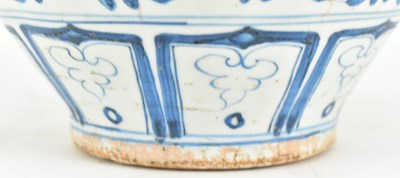 Lot 116 - YUAN STYLE BLUE AND WHITE CERAMIC JAR 元 青花缠枝莲罐