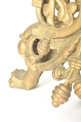 Lot 530 - PAIR FRENCH 19TH CENTURY BRASS CHURCH CANDLESTICK PRICKETS