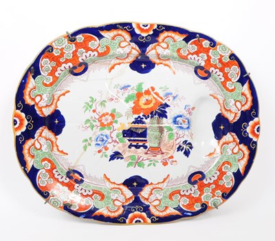 Lot 154 - IRONSTONE CHINA - LATE 19TH CENTURY LARGE MEAT PLATTER