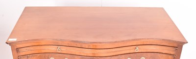 Lot 395 - GEORGE III 19TH CENTURY MAHOGANY SERPENTINE FRONT CHEST OF DRAWERS