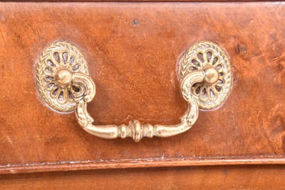 Lot 395 - GEORGE III 19TH CENTURY MAHOGANY SERPENTINE FRONT CHEST OF DRAWERS