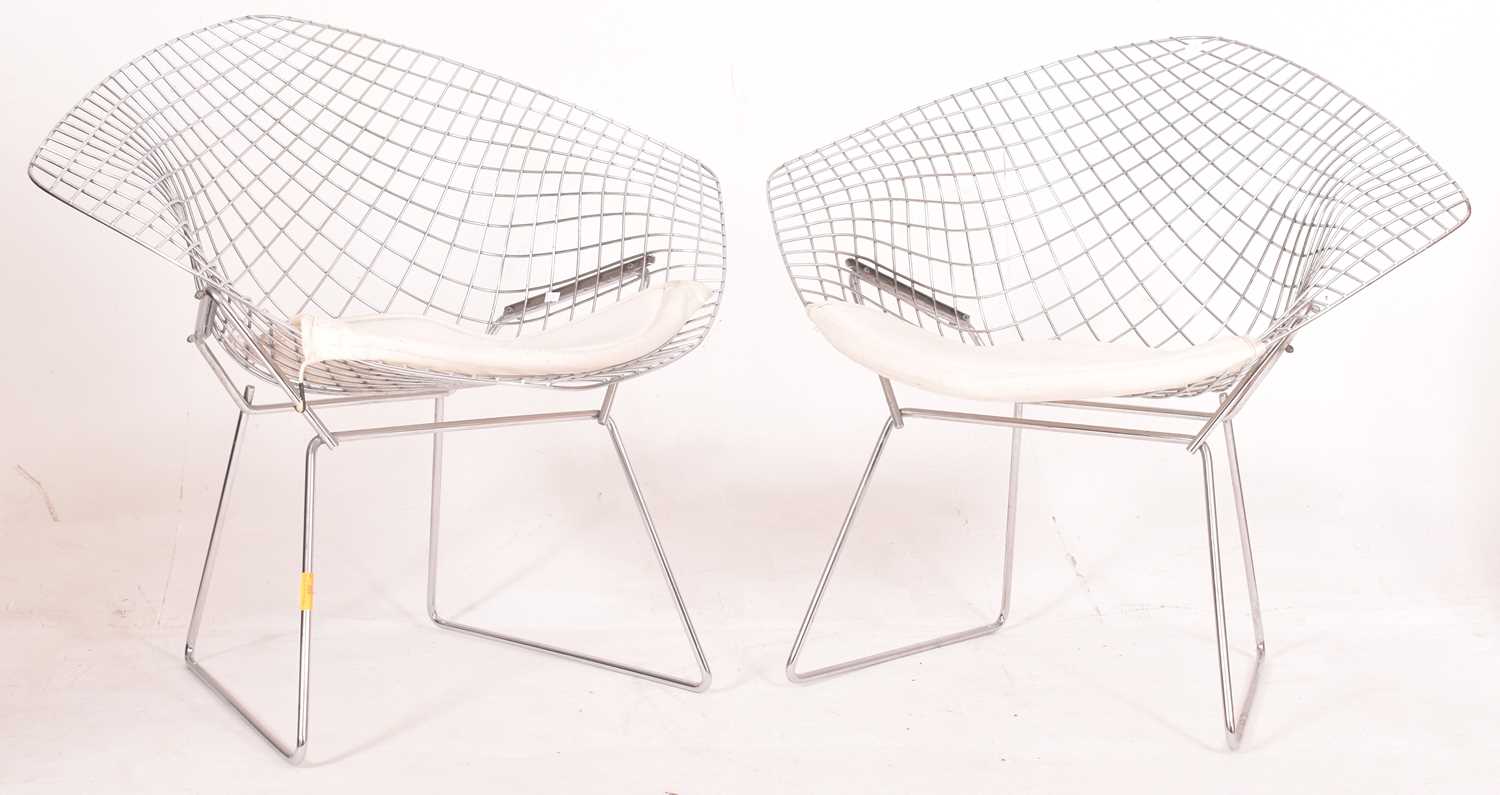 Lot 558 - HARRY BERTOIA FOR KNOLL (AFTER) - PAIR OF DIAMOND CHAIRS