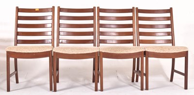 Lot 261 - WHITE & NEWTON - SET OF FOUR LADDER BACK DINING CHAIRS