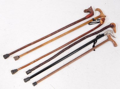 Lot 268 - COLLECTION OF VINTAGE 20TH CENTURY HAND MADE WALKING STICKS