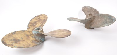 Lot 269 - TWO VINTAGE BRASS BOAT PROPELLERS