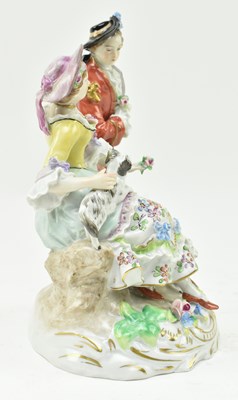 Lot 182 - EARLY 20TH CENTURY SITZENDORF PORCELAIN COURTING COUPLE FIGURINE