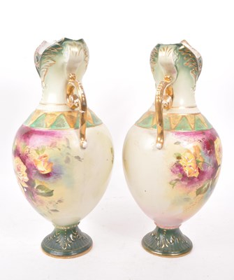 Lot 49 - TWO MID 19TH CENTURY ROYAL WORCESTER VASES