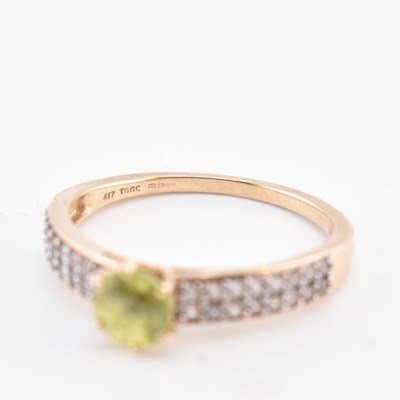Lot 465 - HALLMARKED 9CT GOLD & GEM SET RING