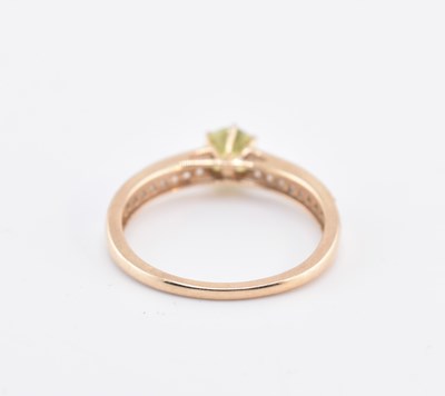 Lot 465 - HALLMARKED 9CT GOLD & GEM SET RING