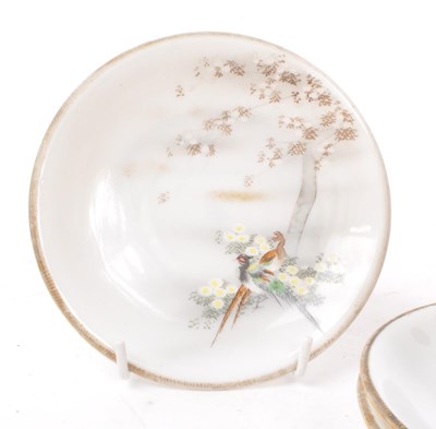 Lot 55 - EARLY 20TH CENTURY EGG PORCELAIN JAPANESE TEA SET W/ PIN DISH