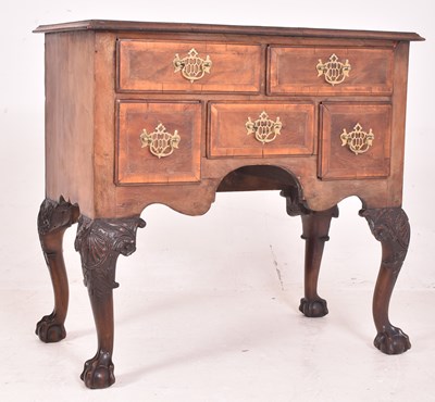 Lot 506 - 18TH CENTURY QUEEN ANNE WALNUT INLAID LOWBOY