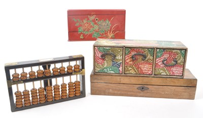 Lot 281 - COLLECTION OF 20TH CENTURY CHINESE BOXES AND ABACUS