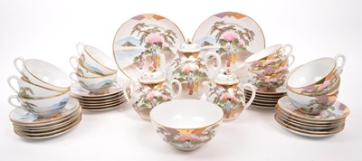 Lot 433 - JAPANESE PORCELAIN EGG SHELL TEA SERVICE SET