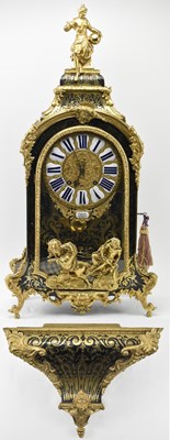 Lot 327 - LOUIS XV 18TH CENTURY TARGE A PARIS BOULLE WORK MANTEL CLOCK