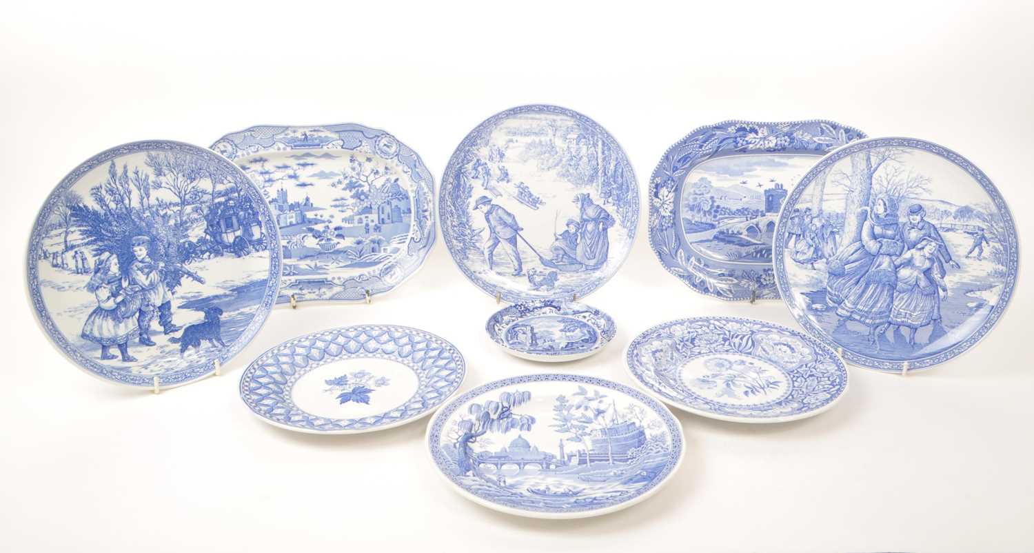 Lot 61 - SPODE - COLLECTION OF 20TH CENTURY BLUE AND WHITE CERAMIC PLATES