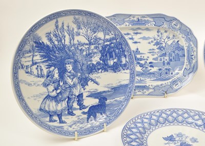 Lot 61 - SPODE - COLLECTION OF 20TH CENTURY BLUE AND WHITE CERAMIC PLATES