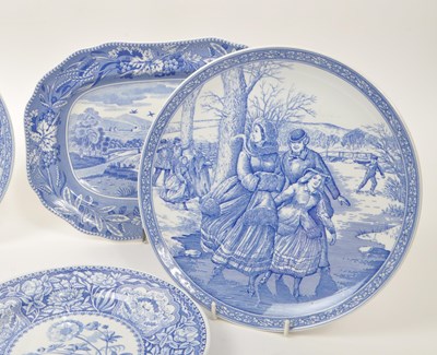Lot 61 - SPODE - COLLECTION OF 20TH CENTURY BLUE AND WHITE CERAMIC PLATES