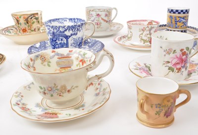 Lot 66 - COLLECTION OF 19TH CENTURY & LATER PORCELAIN CABINET CUPS & SAUCERS