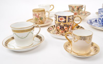 Lot 66 - COLLECTION OF 19TH CENTURY & LATER PORCELAIN CABINET CUPS & SAUCERS