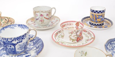 Lot 66 - COLLECTION OF 19TH CENTURY & LATER PORCELAIN CABINET CUPS & SAUCERS