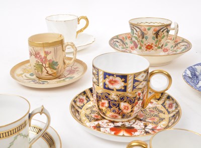 Lot 66 - COLLECTION OF 19TH CENTURY & LATER PORCELAIN CABINET CUPS & SAUCERS