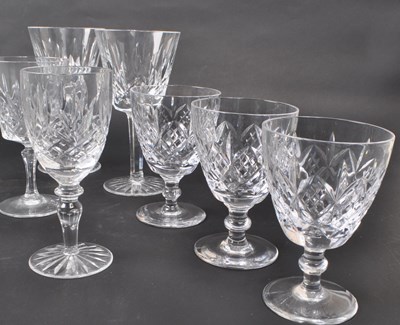Lot 63 - WATERFORD - COLLECTION OF LISMORE PATTERN CUT DRINKING GLASSES