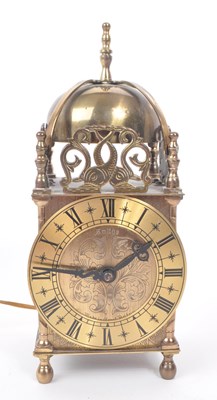 Lot 285 - SMITHS - MID CENTURY BRASS LANTERN CLOCK