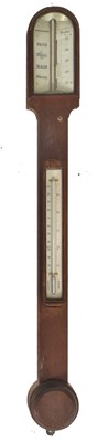 Lot 427 - GEORGE III M. PILLISCHER OF LONDON STICK WALL BAROMETER